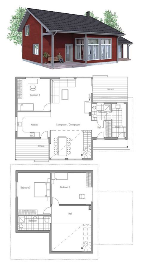 House Plan Ch92 Sims House Plans Small House Plans House Plans