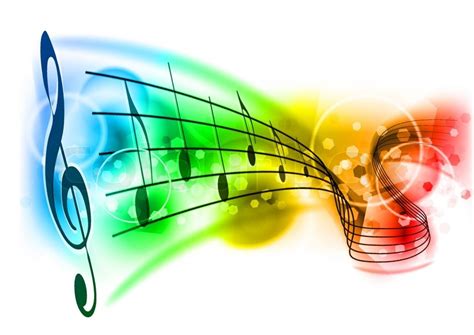 Music Background With Color Note Stock Vector Colourbox
