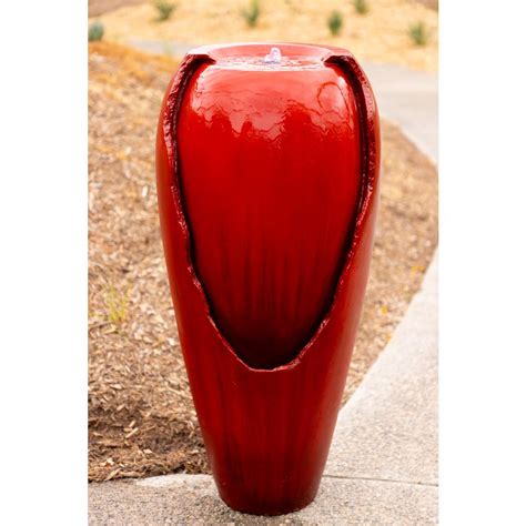 Garden water fountain is the perfect addition to your outdoor decor, and alpine corporation. Alpine Corporation 32 in. Tall Water Jar Fountain with LED ...