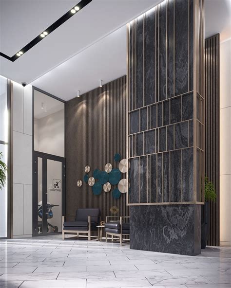 Residential Lobby On Behance Hotel Lobby Design Luxury Hotel Design