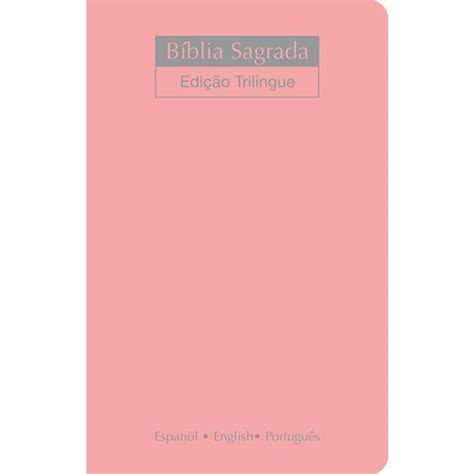 Bíblia sagrada trilíngue extra gigante espanhol inglês português