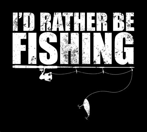 Id Rather Be Fishing Tshirt Funny T For Fisherman Digital Art By Art
