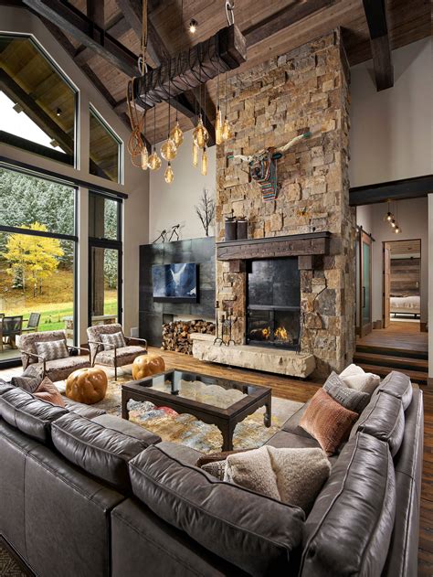 Pictures Of Rustic Living Rooms With Fireplaces