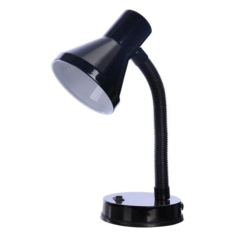 A gooseneck lamp is a type of light fixture in which a lamp or lightbulb is attached to a flexible, adjustable shaft known as a gooseneck to allow the user to position the light source without moving. 14 in. Black Gooseneck Desk Lamp with Metal Shade-17341 ...