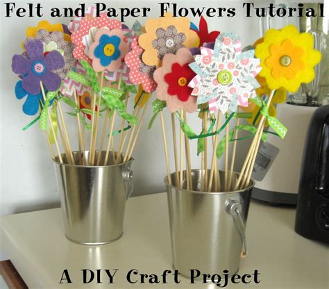 Felt And Paper Flowers Tutorial Diy Craft Project