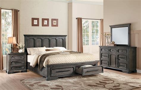Here, your favorite looks cost less than perfect in the guest room or master suite, this bedroom essential transforms any space into a no one ever says that their bedroom has too much storage. Homelegance Toulon Storage Platform Bedroom Set - Rustic ...