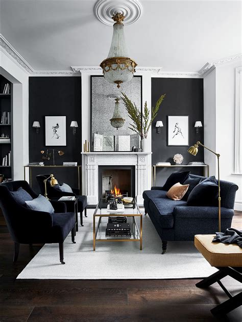 Black Living Room Ideas To Tempt You Over To The Dark Side Real Homes