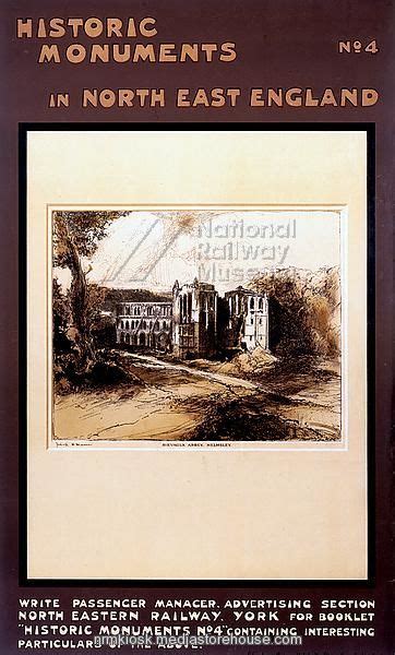 Print Of Historic Monuments In North East England Ner Poster C 1910