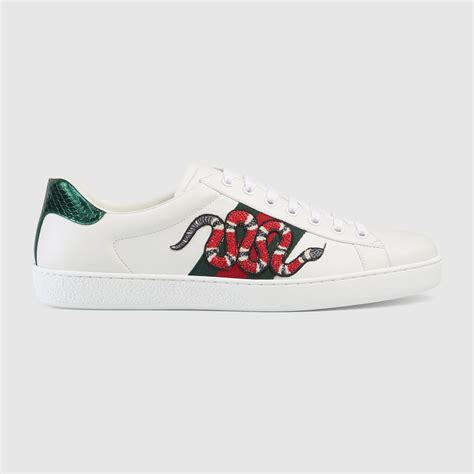 Ace Embroidered Low Top Sneaker Gucci Mens Sneakers 456230a38g09064