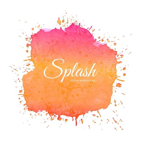 Free Vector Abstract Colorful Splash Watercolor Background