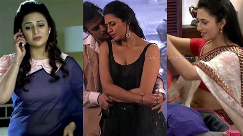 Hot Actress Divyanka Tripathi Show Her Cleavage In Red Hot Saree