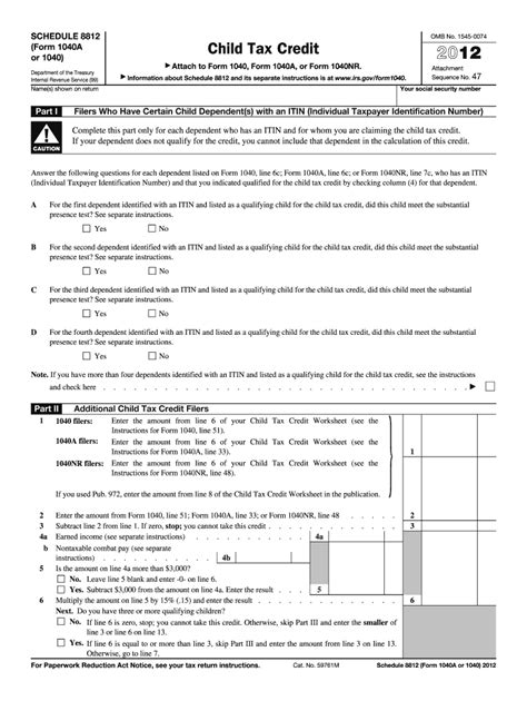 Form 8812 Credit Limit Worksheet A Printable Calendars At A Glance