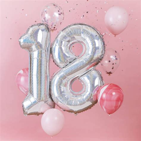 18th Birthday Celebration Balloon Bundle By Ginger Ray Birthday