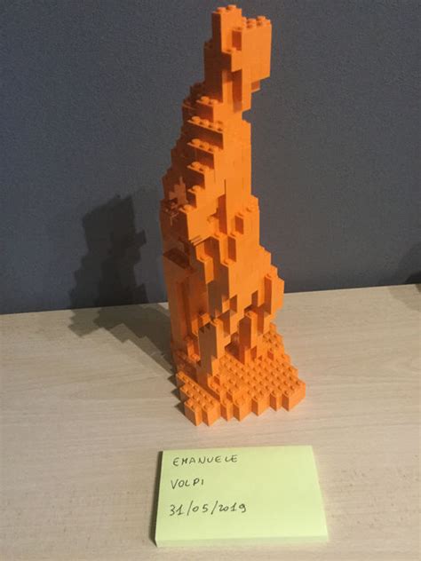 Lego Sculptures Figure Lego Sculpture Orange Brick Catawiki