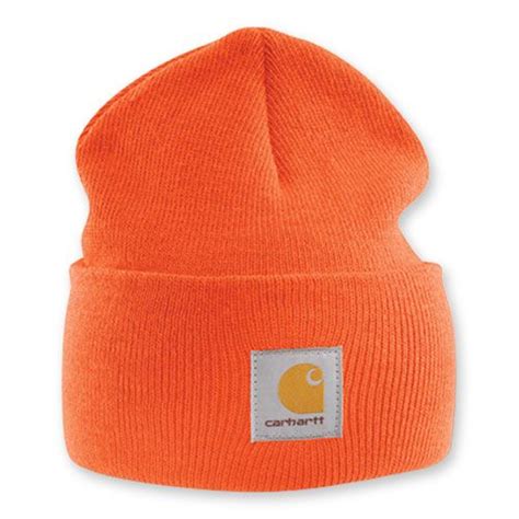970 Carhartt® Knit Cap From Aramark Orange Beanie Winter Hats Watch Cap