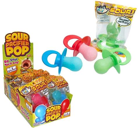 Sour Pacifier Pops 12 Count Random Flavors Picked Free Shipping