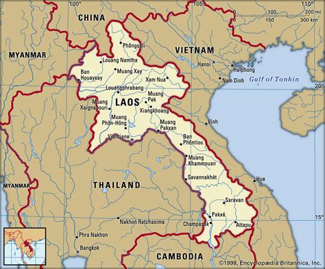 Map Of Laos And Geographical Facts Where Laos Is On The World Map