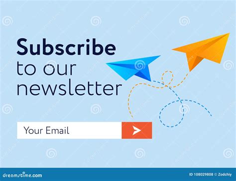 Email Subscribe Form Copy Stock Vector Illustration Of Newsletter
