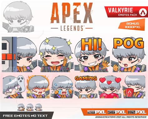 Valkyrie Apex Legends Emotes Valkyrie Apex Legends Chibi Etsy