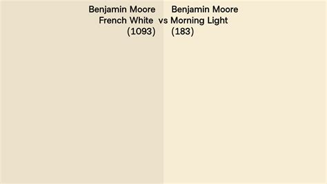 Benjamin Moore French White Vs Morning Light Side By Side Comparison