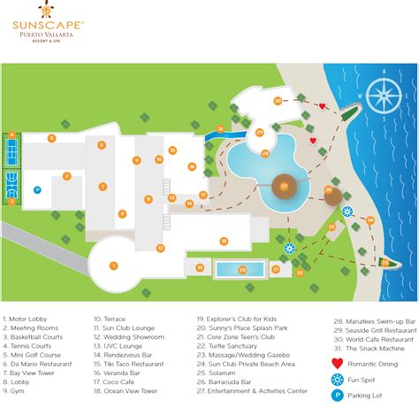 Resort Map Sunscape Puerto Vallarta Puerto Vallarta Mexico