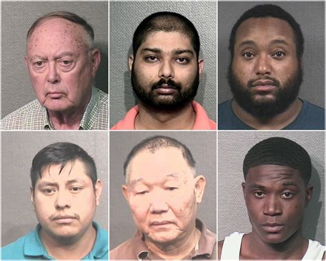 Suspects Arrested On Sex Trade Charges By The Houston Police