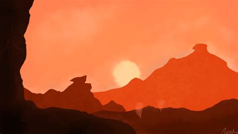 Desert Sunset By Blackhorizonart On Deviantart
