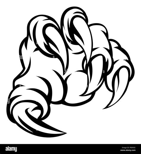 A Monster Claw Hand Illustration Stock Photo 100205646 Alamy