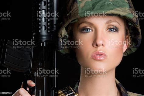 Army Woman Stock Photo Download Image Now Adult Adults Only