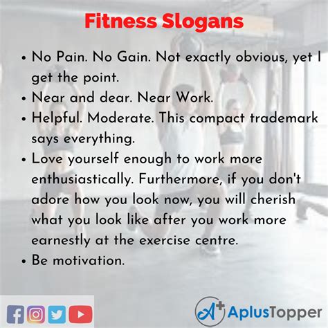 Workout Slogans Tutorial Pics