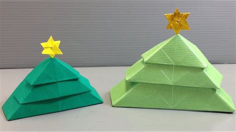 Easy Origami Simple Christmas Tree With Star Youtube