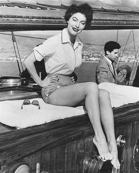 Ava Gardner On A Boat Photo Print 8 X 10 Item Dap12068 Posterazzi