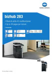 User manual, quick manual, stringing machine, product manual. bizhub_283_Datasheet by Konica Minolta Business Solutions Europe GmbH - Issuu