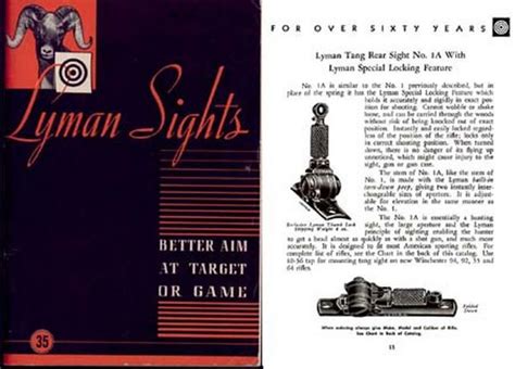 Lyman 1950 Sights No 35 Catalog Cornell Publications