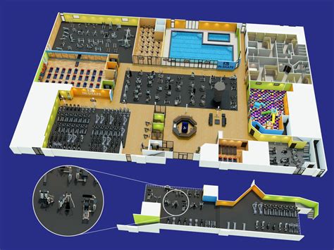 Fitness Facility Floor Plan Plan Your Office Gym Fitness Center
