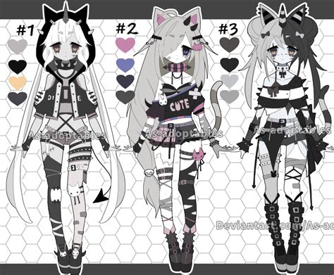Gothic Kemonomimi Adoptables Closed By As Adoptables On Deviantart