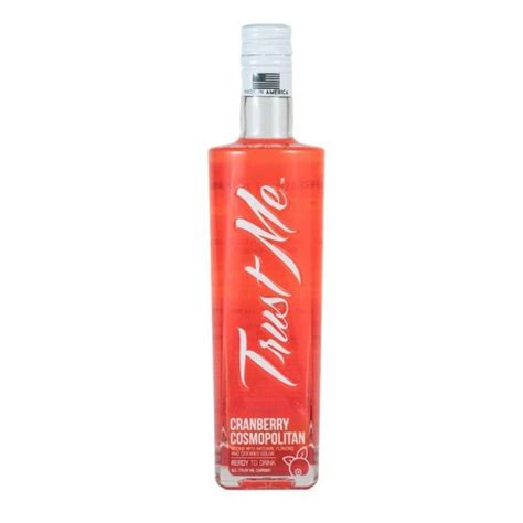 Trust Me Vodka Bottled Cocktail Cranberry Cosmopolitan 375ml Greatbooze