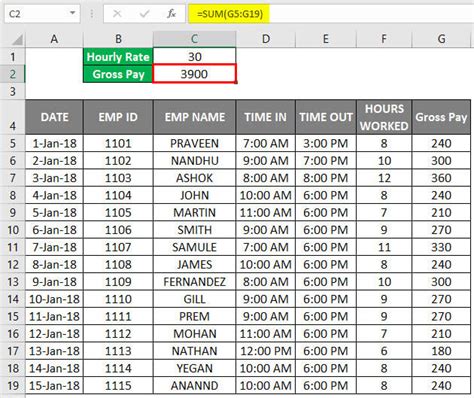 Timesheet In Excel How To Create Timesheet Template In Excel
