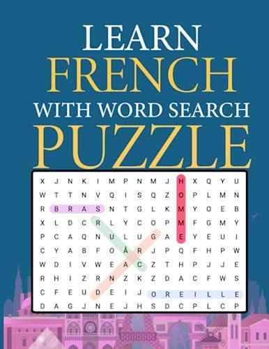 Learn French With Word Search Puzzle French Word Search Puzzles Book