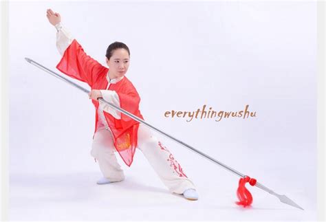 Combat Traditional Kung Fu Spears Wushu Spears Hardening Blade Red