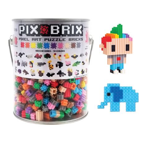 Buy Pix Brix Pixel Art Puzzle Bricks Bucket 1500 Piece Pixel Art Kit