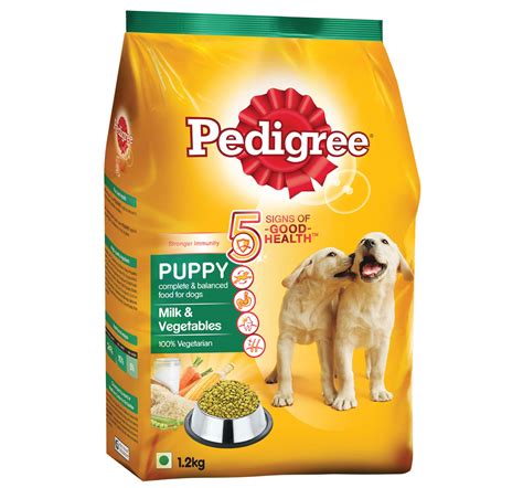 Pedigree food for dogs is also made with optimal levels of oil and minerals to promote healthy skin and a shiny coat. Pedigree Puppy Milk & Vegetables Dog Food - 1.2 Kg ...