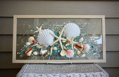 Seashell Art For Coastal Decor Beach Decor Wall Art Sea Etsy Shell