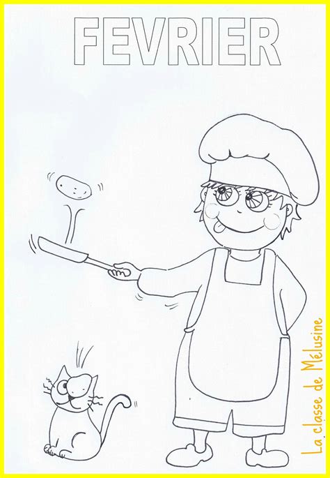 Petit coloriage de février  la classe de Mélusine  Coloriage