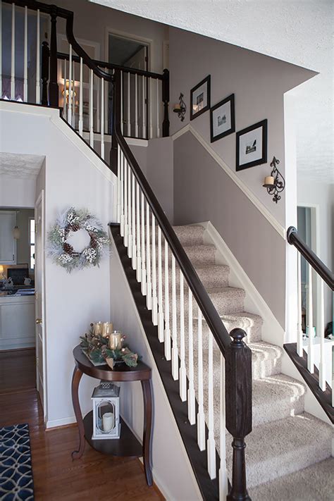 Do you paint the spindles or stain the walnut banister first? Timeless and Treasured - My Three Girls: DIY - How To ...