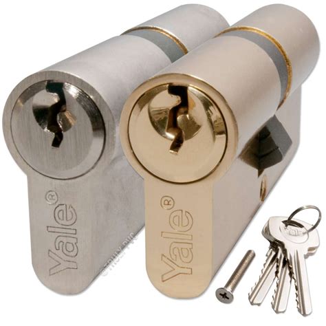 Yale Standard Euro Cylinder Door Lock 3535 70mm Nickel Plated