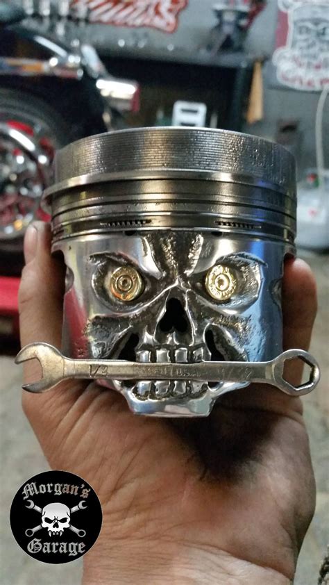 Skull Piston From Morgans Garage Heavy Metal Art Art Metal Scrap
