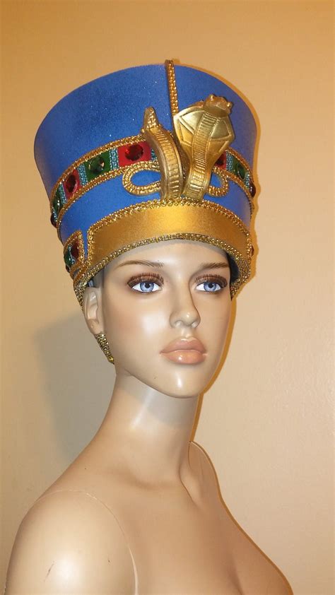 Nefertiti Headdress Made To Order Nefertiti Crown Nefertiti Etsy Nefertiti Headdress High