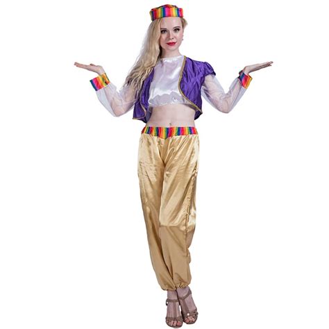 Genie Costume Adult Sexy Belly Dancer Harem Woman Halloween Fancy Dress Costume On Aliexpress