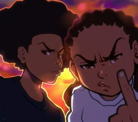 Huey And Riley Boondocks Anime The Boondocks Cartoon Boondocks